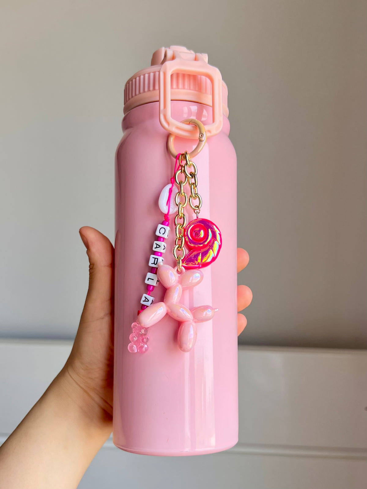 Rose Bag Chain with Letters