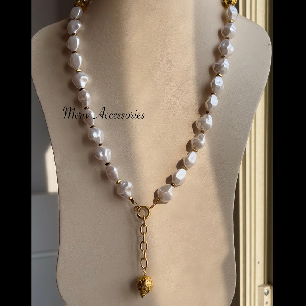 Pearl & Gold Sebha 33 Stones