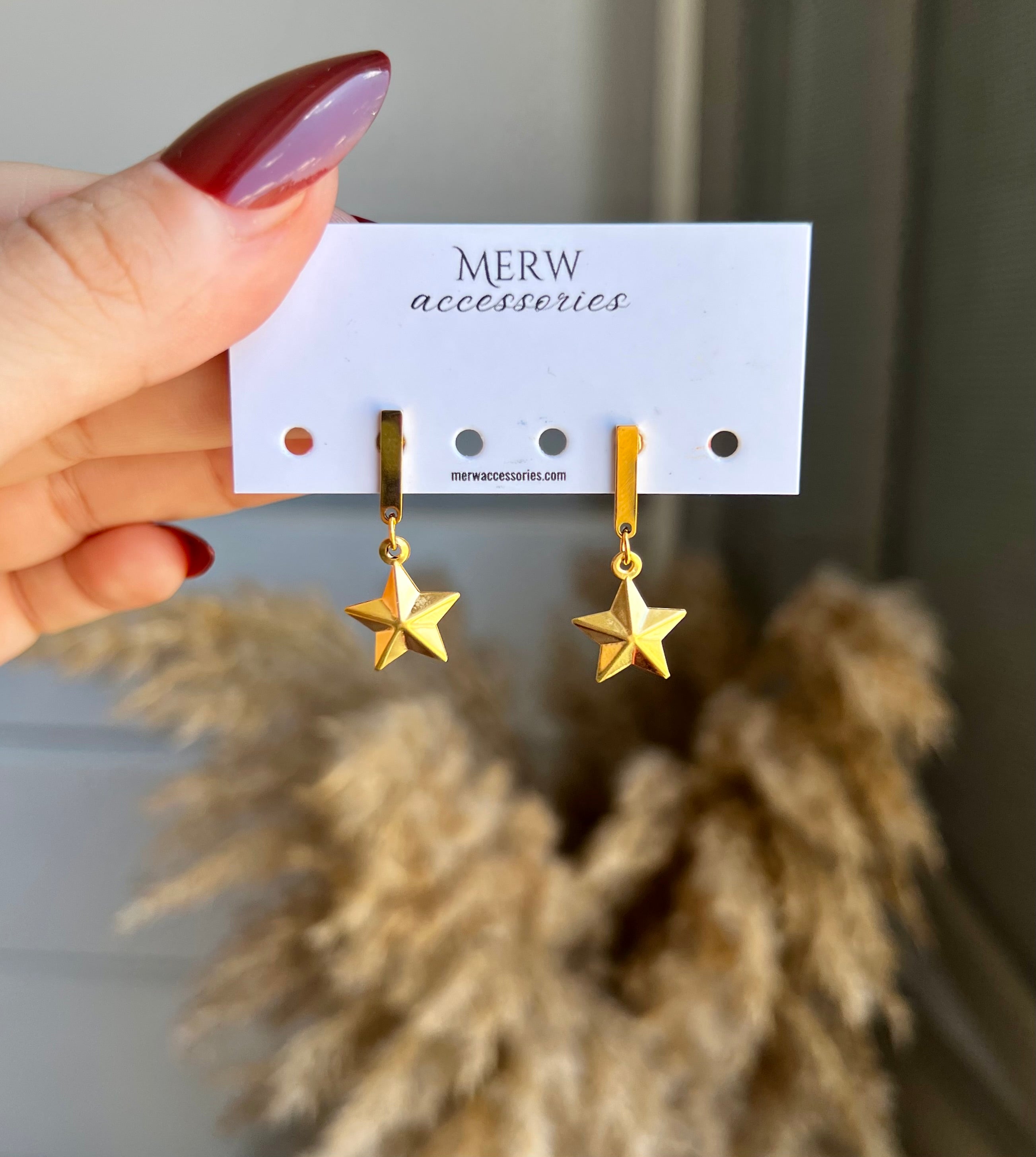 Gold Star Earring
