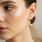 Gold Star Earring