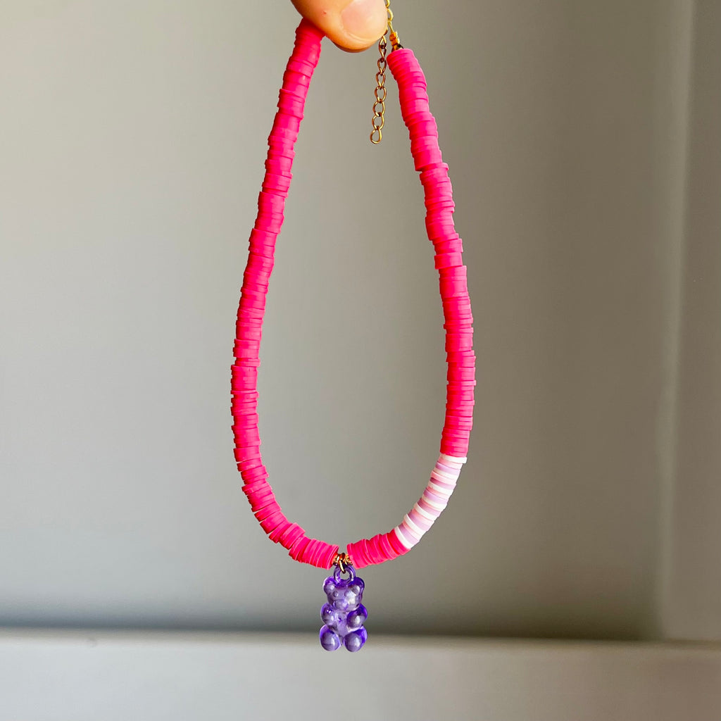 Hot pink kids  Necklace