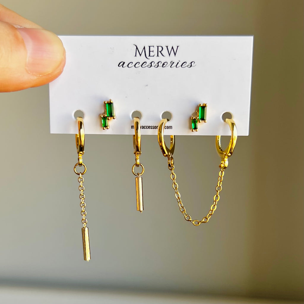 Dot Green Piercing Set