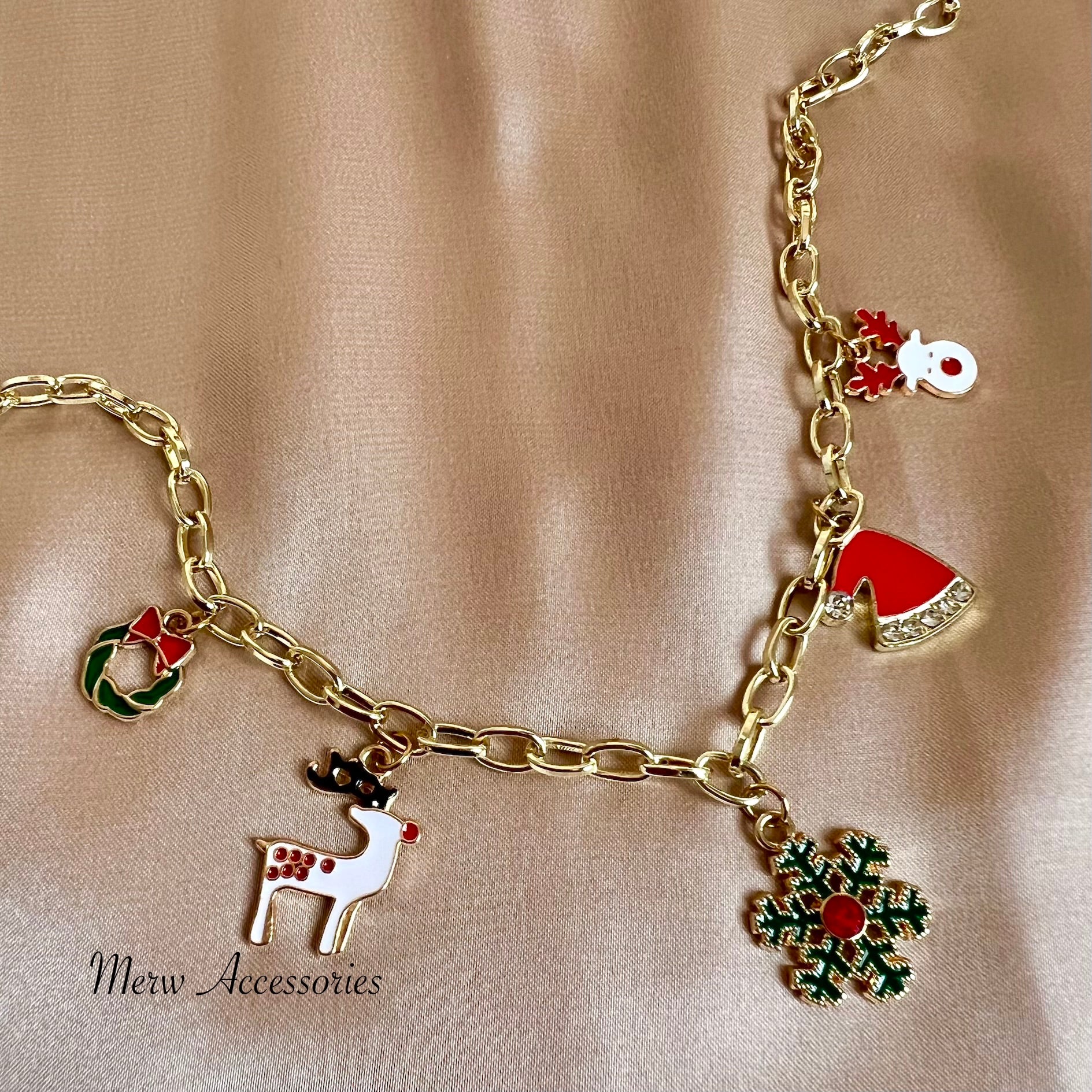 Green Christmas Tree Necklace