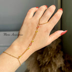 Pink Stones Hand Chain