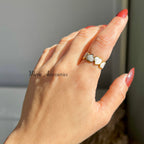 White Hearts Ring