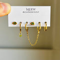 D Green Eye Piercing Set