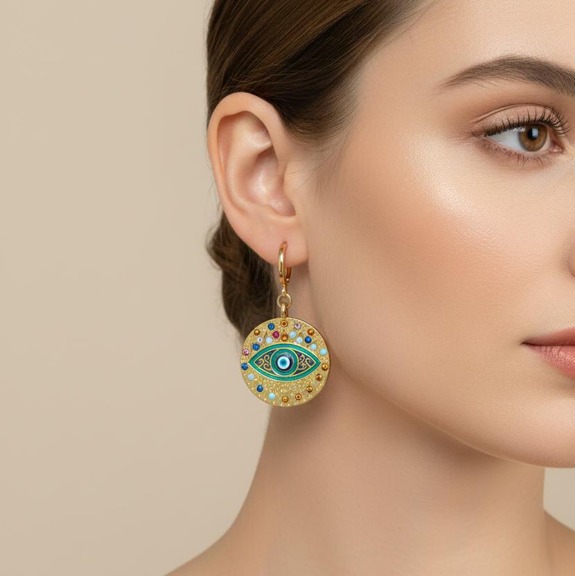 Colorful Eye Earring