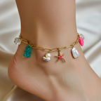 Pink Star Anklet