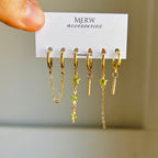 Green Starmoon Piercing Set