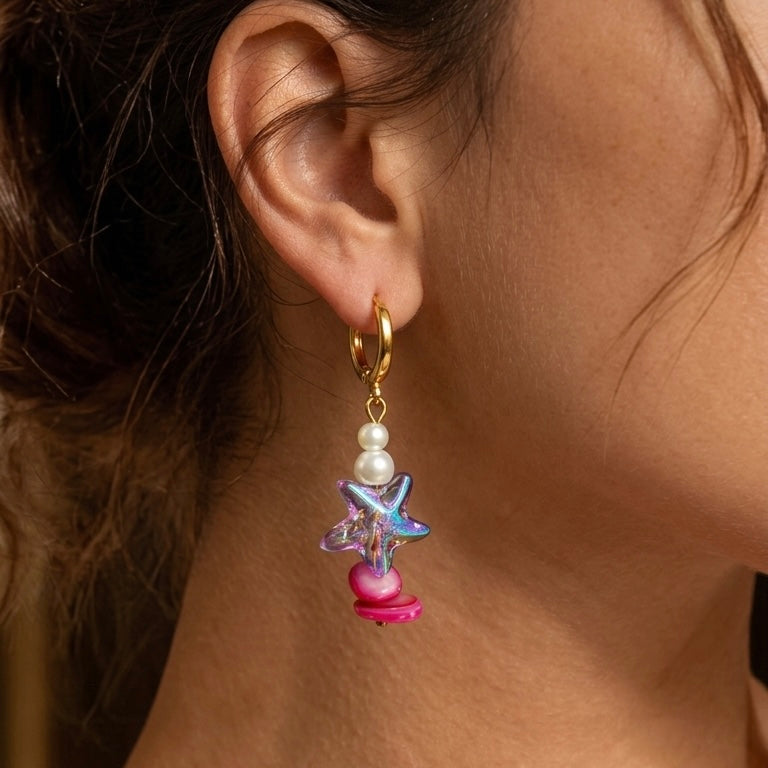 Shiny Star Stainless Earring