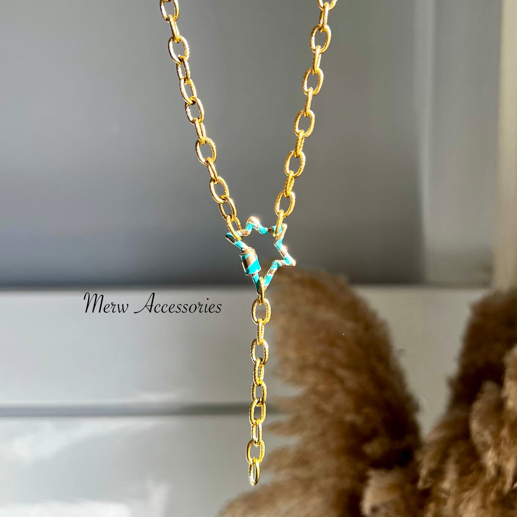 Colorful Star Drop Necklace