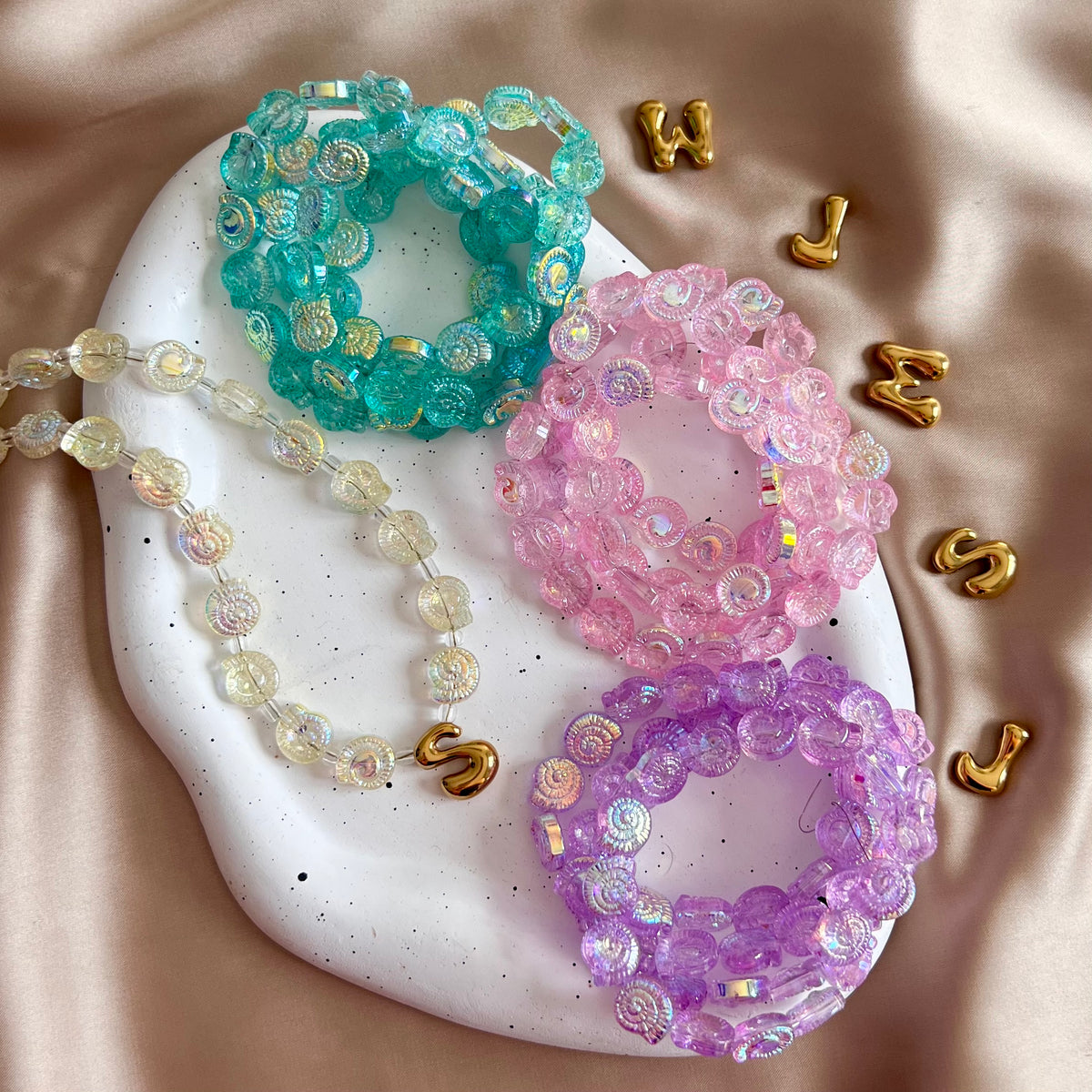 Shell Necklace with Letter