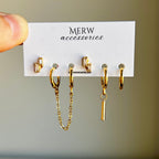 Dot Crystal Piercing Set