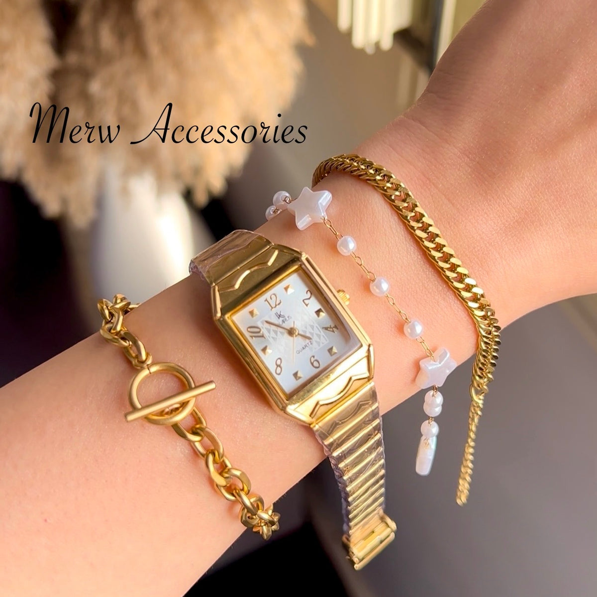 Square White Karus Women Watch