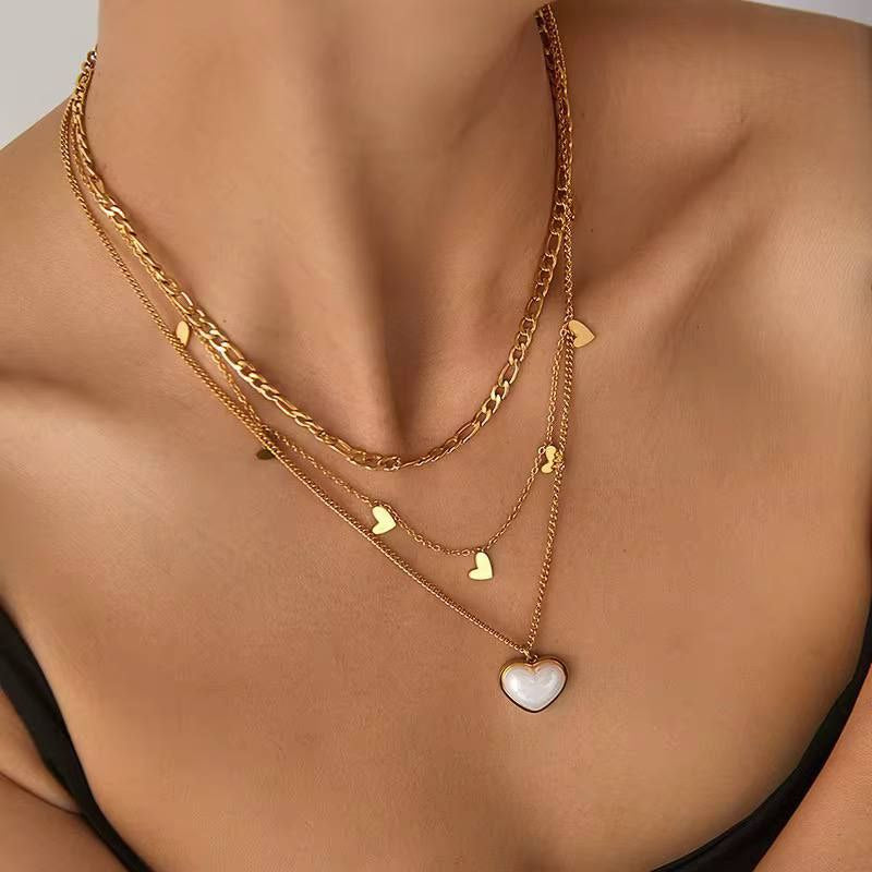 3 Layers Heart Necklace