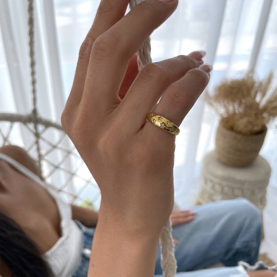 Stars Pinky Ring