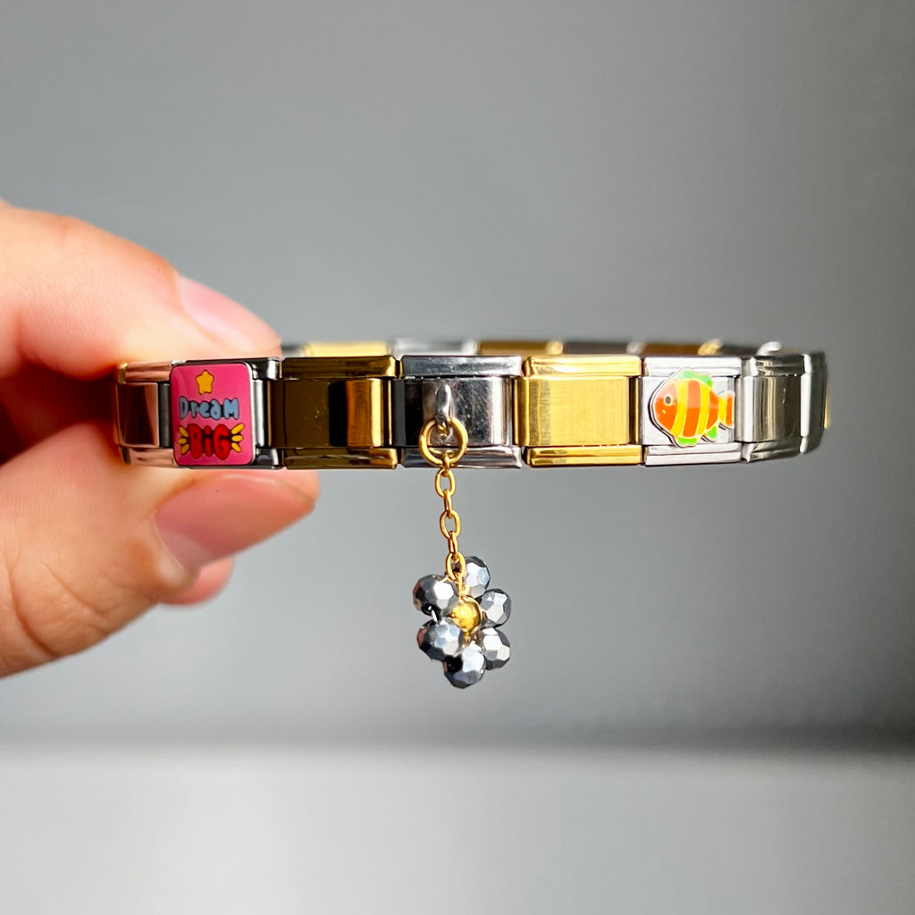 Silver Flower Italian Bracelet