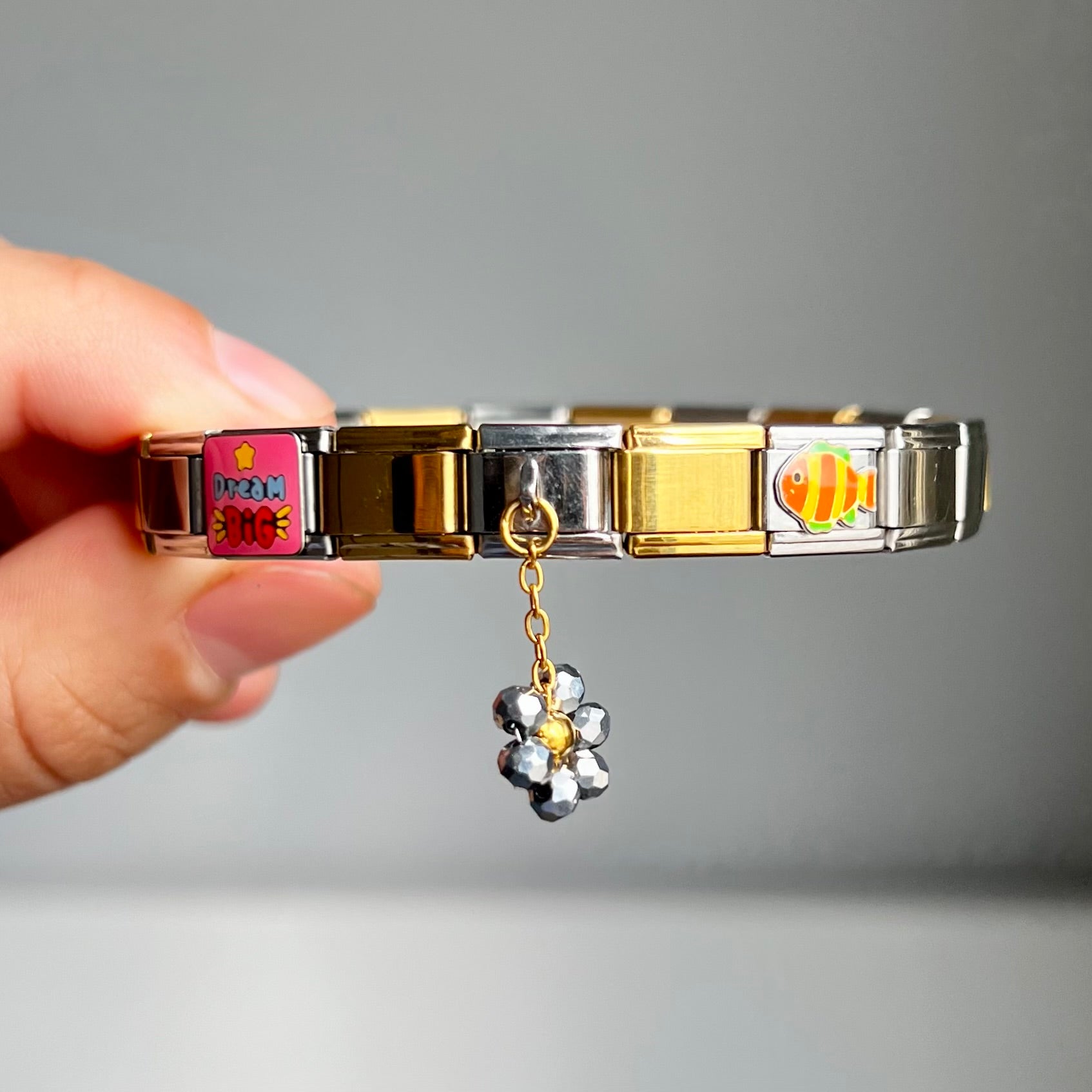 Silver Flower Italian Bracelet