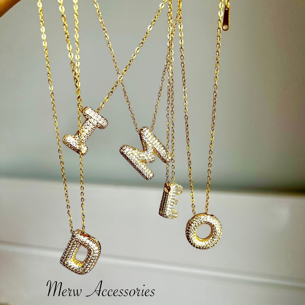 Crystal Letter Necklace