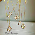 Crystal Letter Necklace
