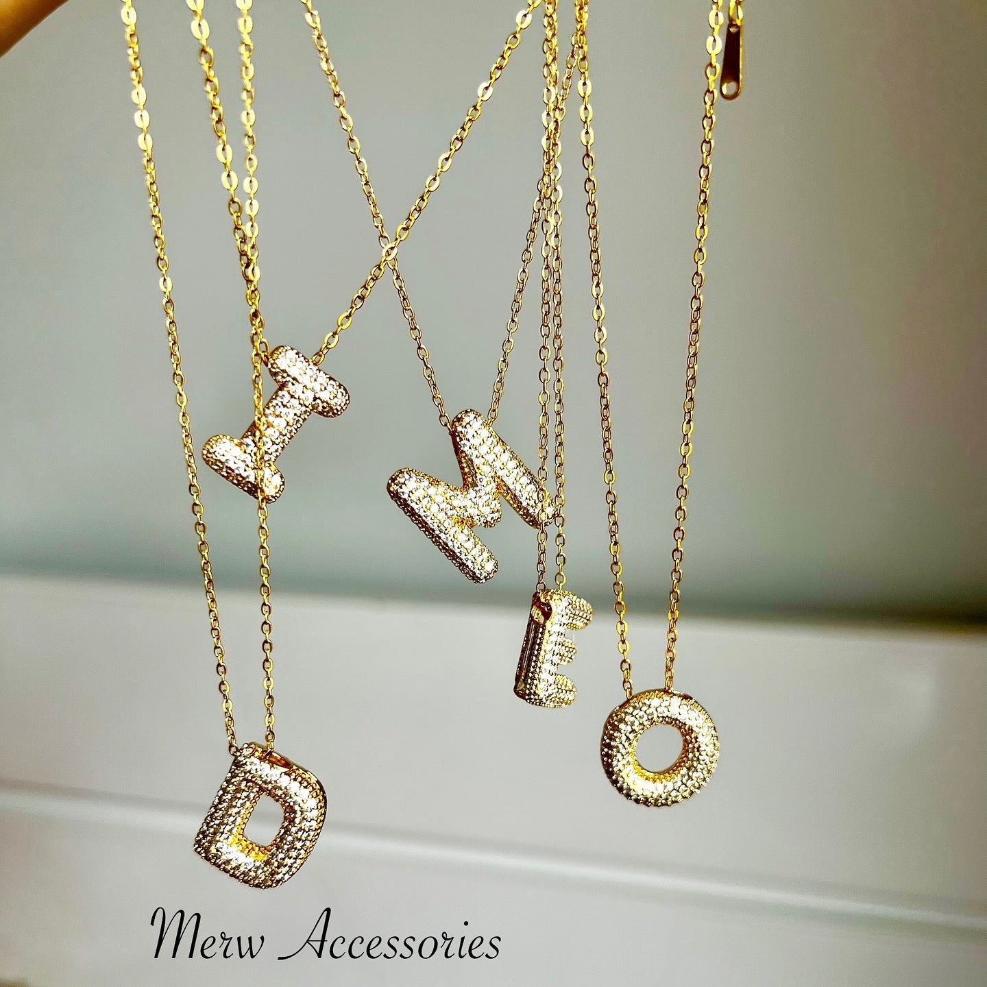 Crystal Letter Necklace