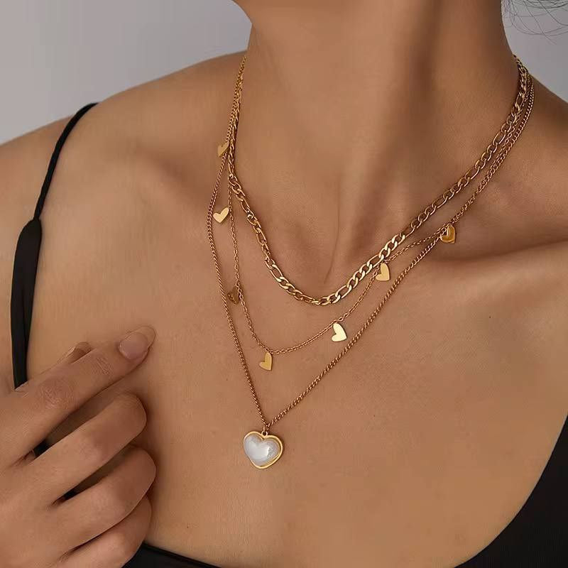 3 Layers Heart Necklace