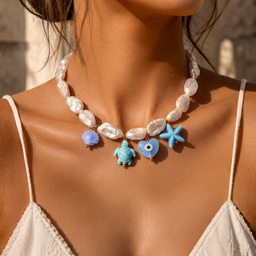 Colorful Pearl Chocker