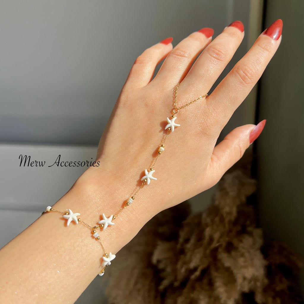 White Stars Hand Chain