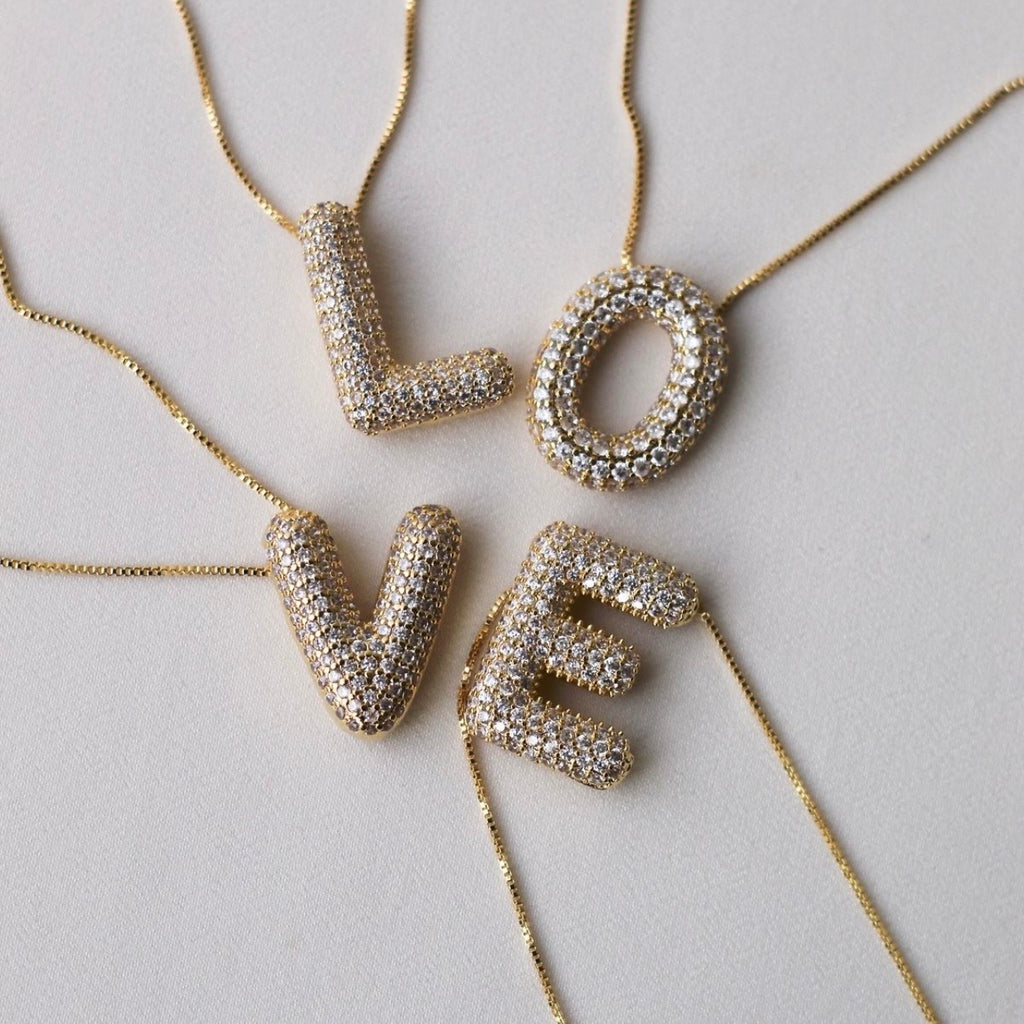 Crystal Letter Necklace