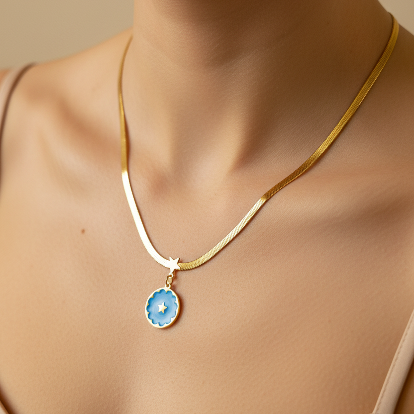 Blue Serpent Necklace