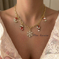 White Christmas Tree Necklace