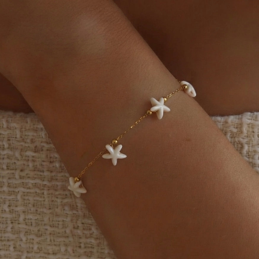 White Starfish Bracelet