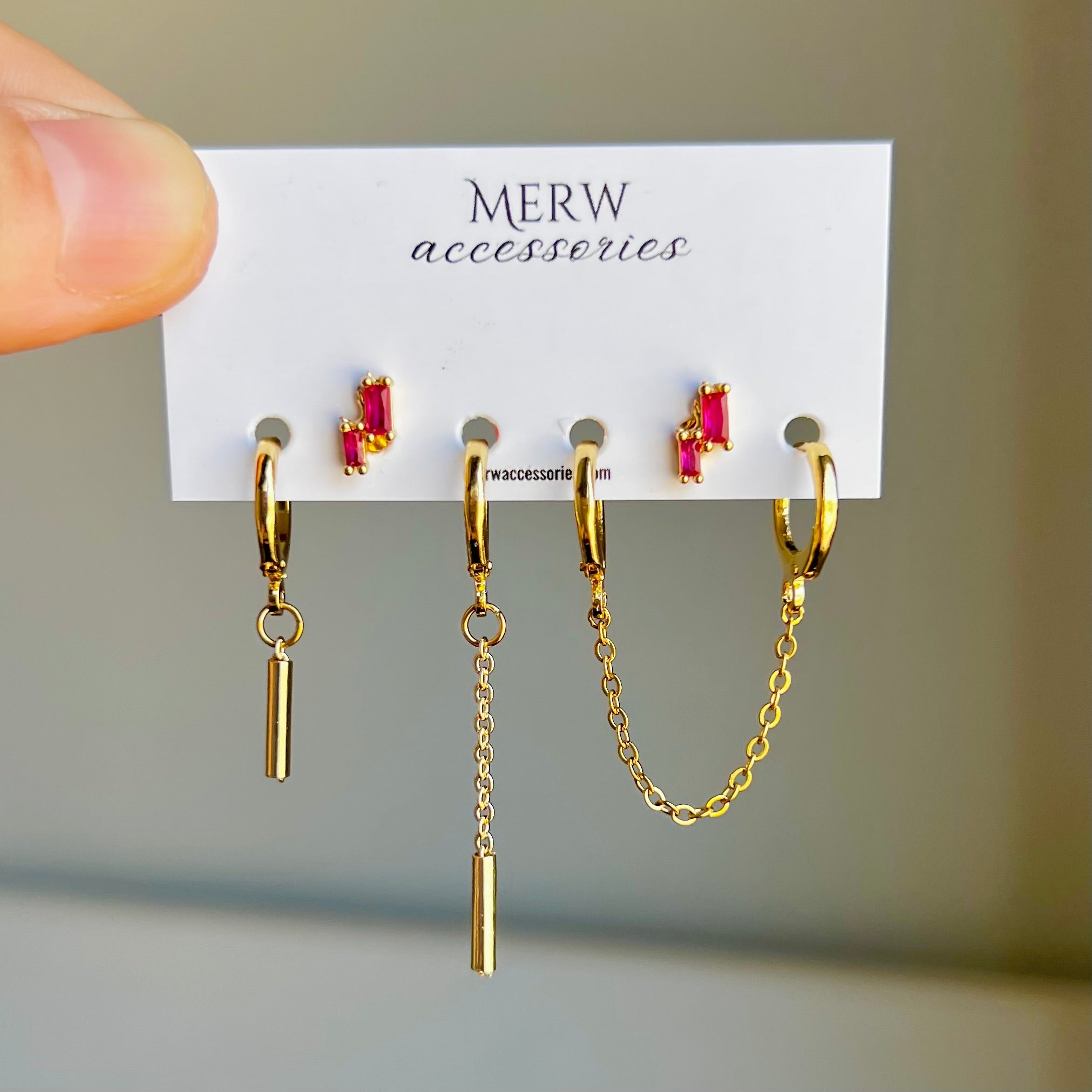Dot Pink Piercing Set
