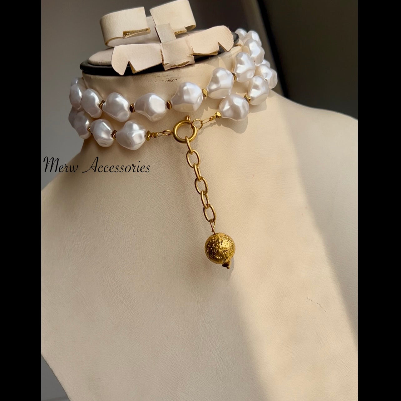 Pearl & Gold Sebha 33 Stones