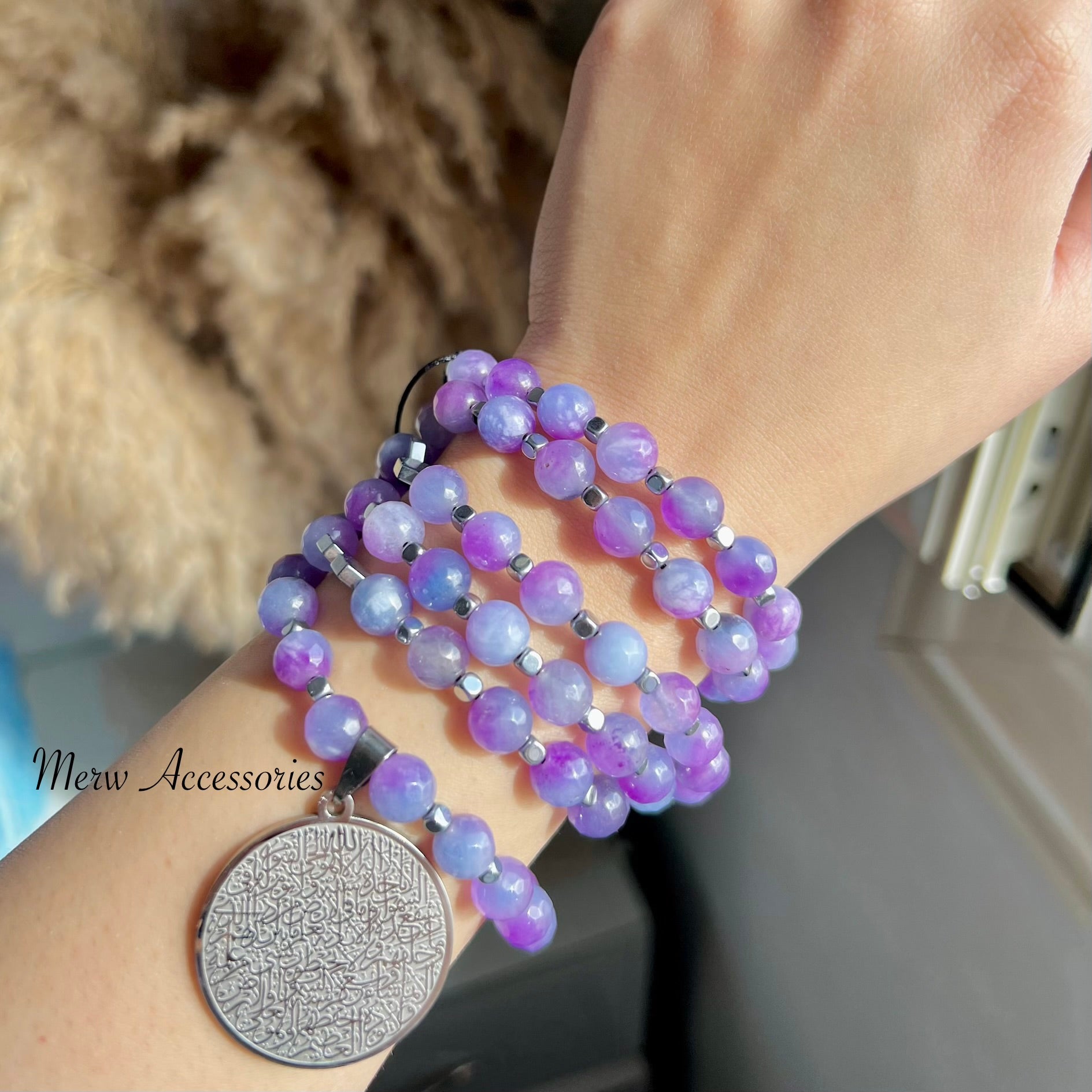 Purple Sebha 99 Stones