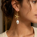 Pearl Star Stainless Steel Earring