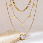 3 Layers Heart Necklace