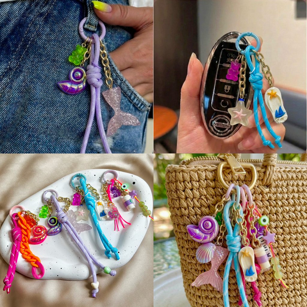 Yellow Bag Chain with Letters