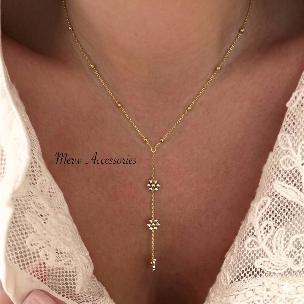 Floral Drop Necklace