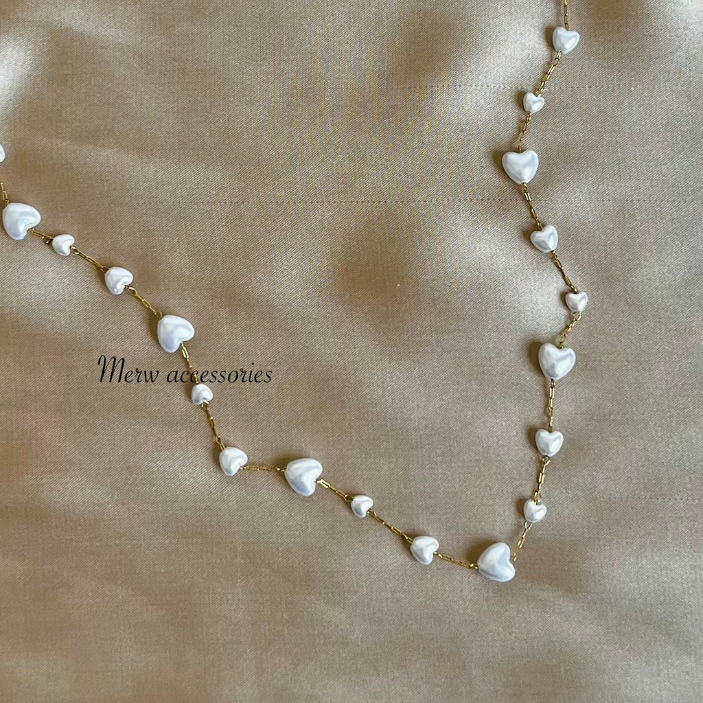 Heart Pearly Necklace