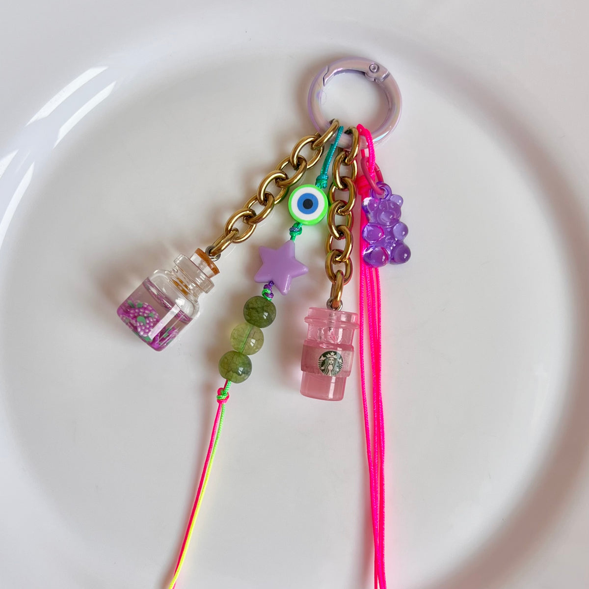 Rose Starbucks Bag Charm