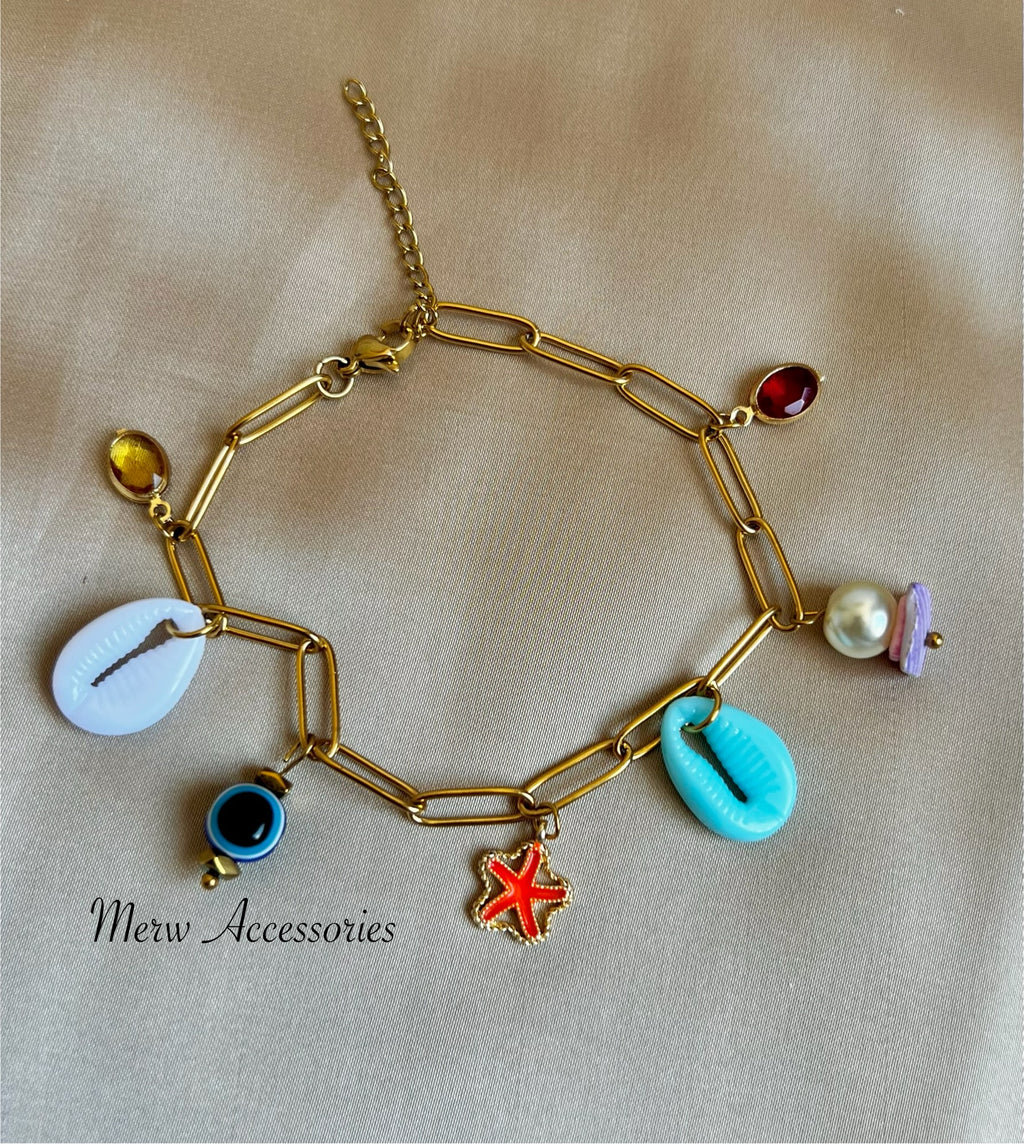 Orange Star Anklet