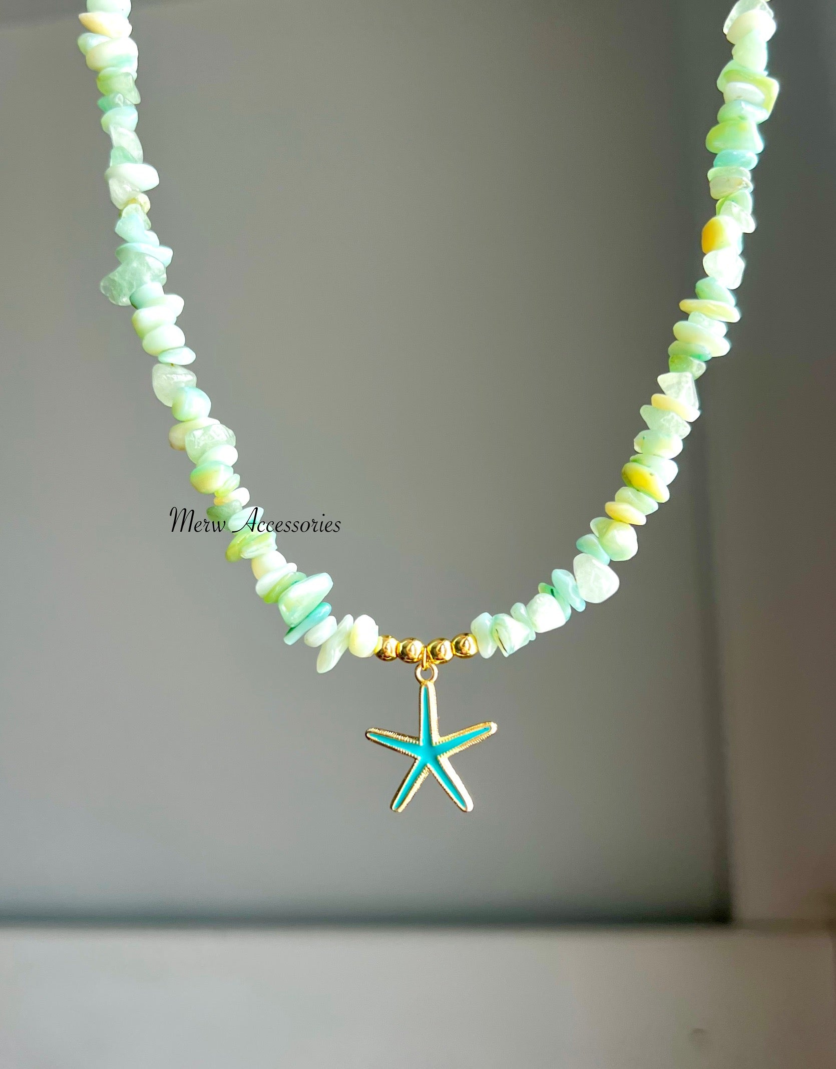 Blue Starfish Necklace