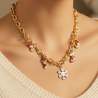 White Christmas Tree Necklace