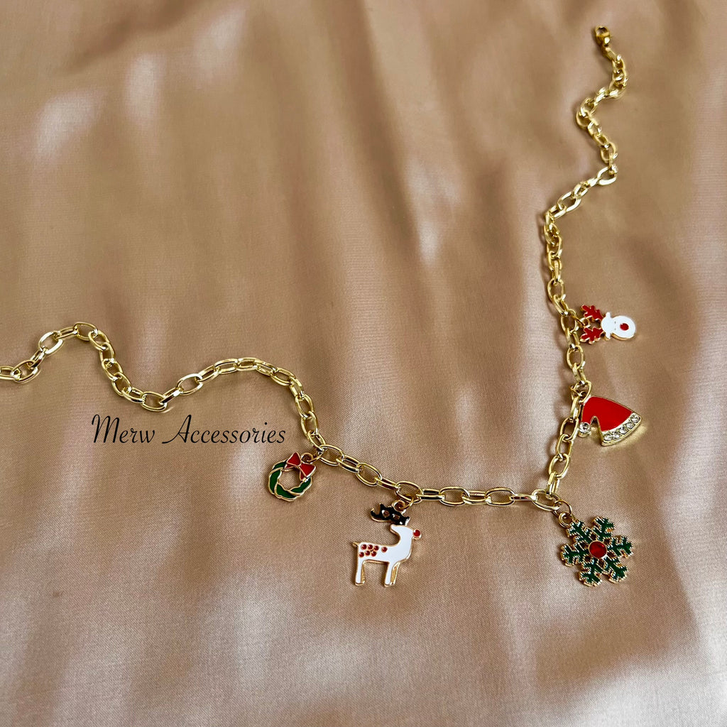 Green Christmas Tree Necklace