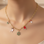 Green Christmas Tree Necklace