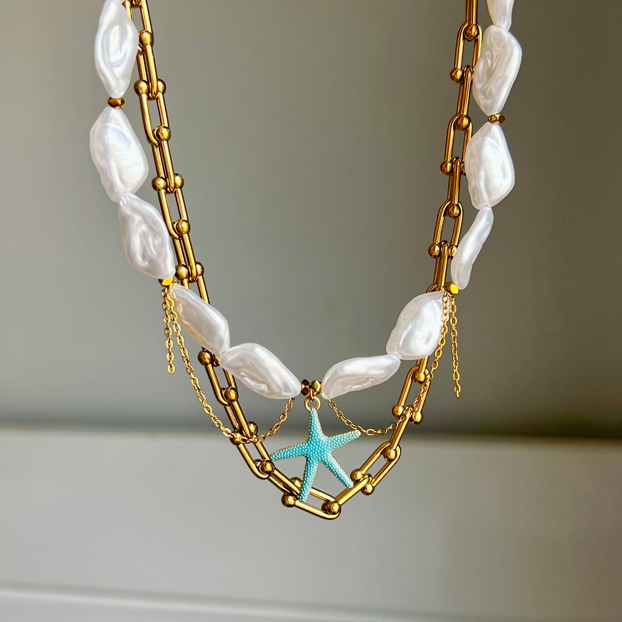 Aqua Necklaces Set