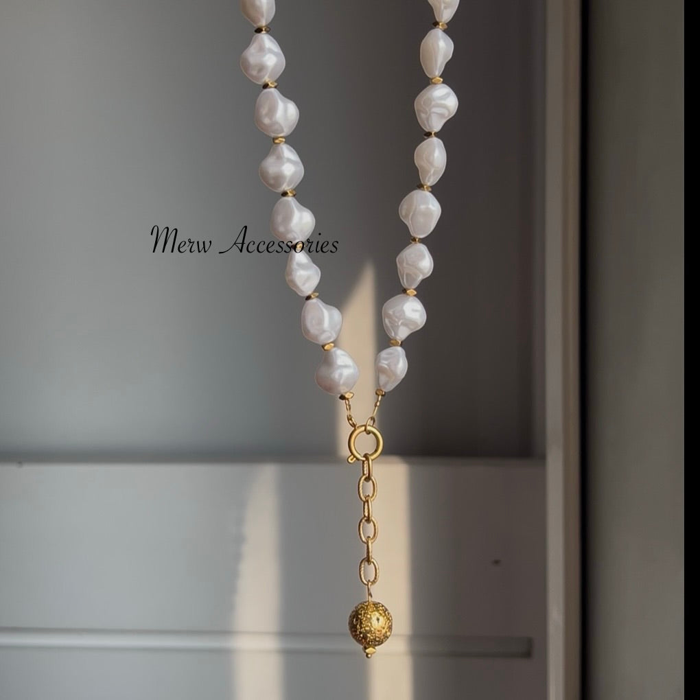 Pearl & Gold Sebha 33 Stones