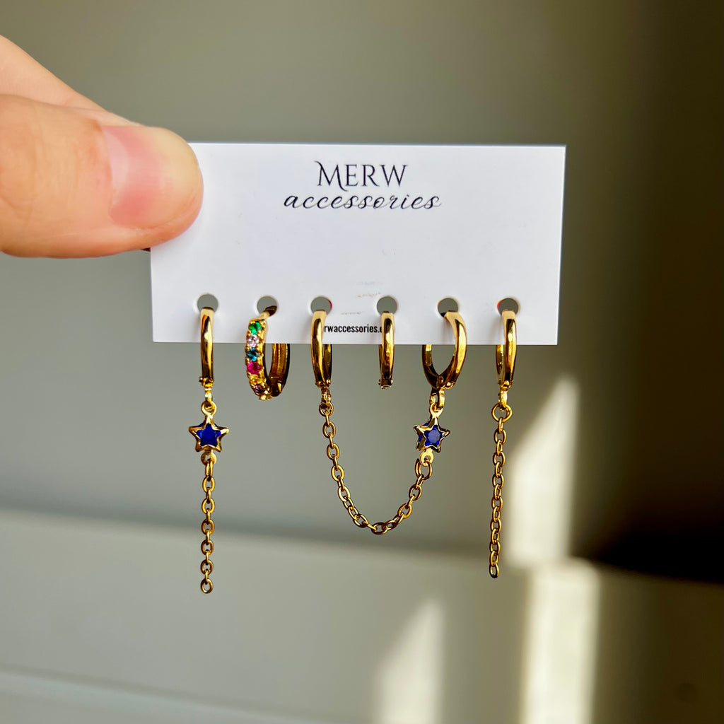 Blue Stars Piercing Set