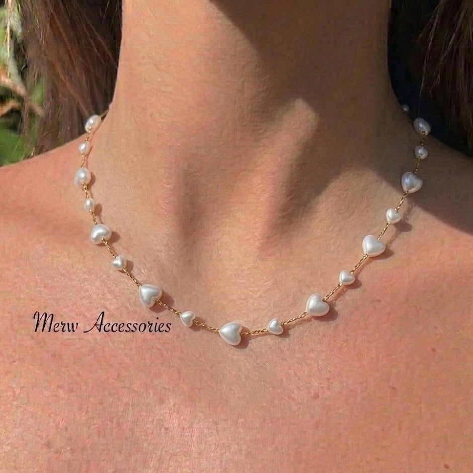 Heart Pearly Necklace